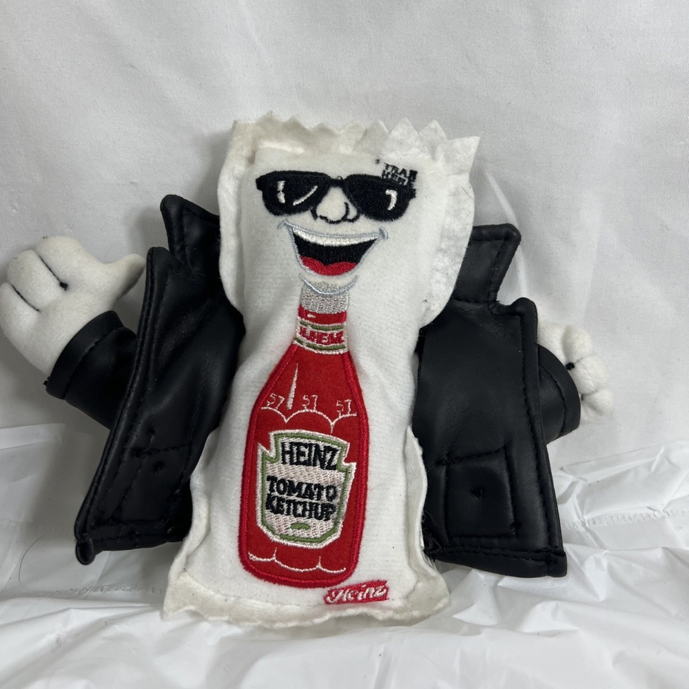 Heinz Ketchup Collectable Leader Of The Packets Cool Leather‎ Jacket Plush